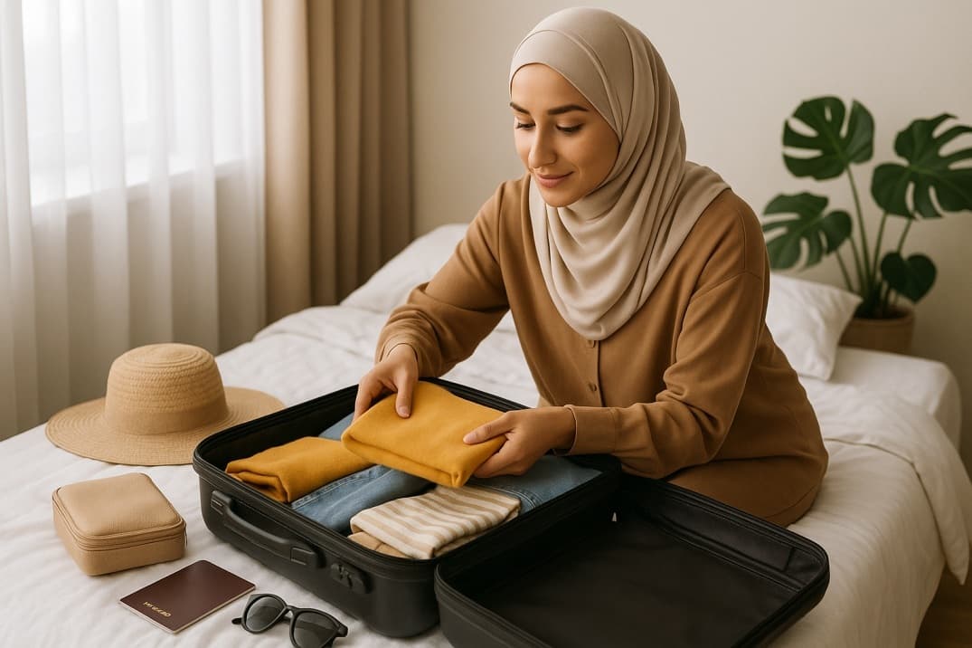 tatil-hazırlığı-yapan-tesettürlü-kadın-valiz-hazırlıyor