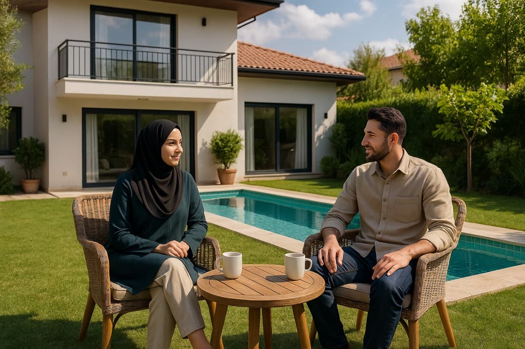 muhafazakar-aile-helal-büfeden-yemek-alıyor