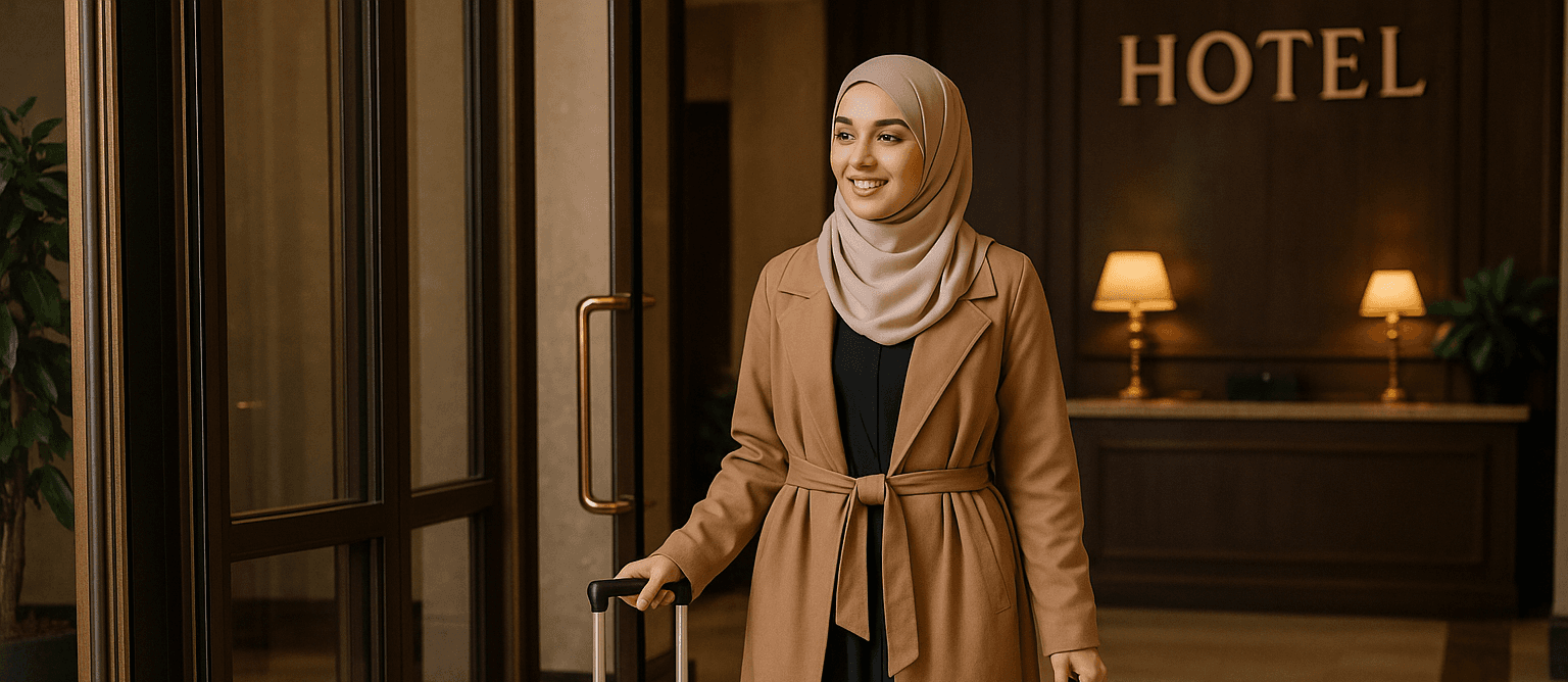 muslim-woman-entering-the-lobby-of-a-halal-friendly-hotel