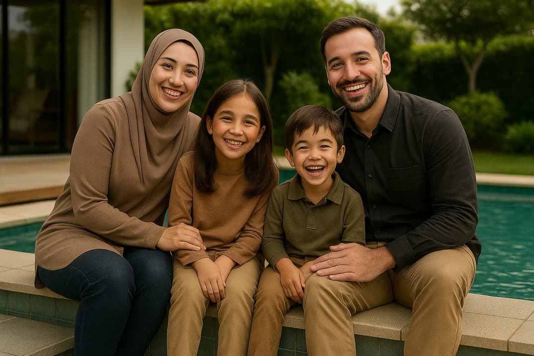 muhafazakar-aile-ozel-havuz-kenarinda-tatil-yapiyor